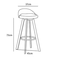 YS Sedia Sgabello Bar Seduta Bar, Struttura in Legno Girevole a 360 ° Rotonda Cucina Alta con Poggiapiedi Tessuto a Mano,Grigio