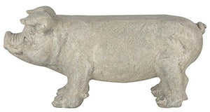 Esschert Design Pig Bank, bianco, 77x23,9x36,5 cm, AV13