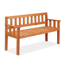 Relaxdays Panchina da Giardino, 3 Persone, Panca da Esterno, Balcone & Terrazza, HLP 80,5 x 143,5 x 53 cm, Arancione