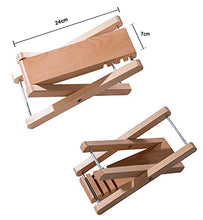 Rayzm Sgabello/Poggiapiedi in Legno per Chitarra, Poggia Piede Pieghevole per Chitarra Classica con 4 Altezze Regolabili, Robusto Poggia Piede in Legno per Chitarra e Banjo