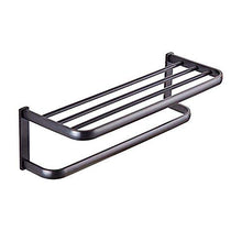 L-YINGZON Asciugamano Rack, A parete rail Bagno cremagliera Bagno cremagliera cremagliere appendiabiti Bagno ciondolo hardware rame mensola nera cremagliera WC cremagliera doppio strato Portasciugaman