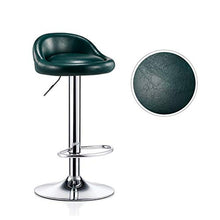 Creator-Z Sgabelli da Bar Moderni Girevoli Sedia Cucina Alta con Schienale Senza Braccioli Altezza Regolabile 60-80 cm,Verde
