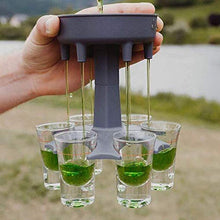 LHDD - Dispenser e porta bicchierini da 6 pezzi per riempire liquidi, mini erogatori di birra, dispenser per bar, dispenser per cocktail (senza bicchieri), grigio