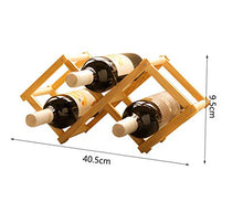 ZLJ Portabottiglie Pieghevole in Legno massello Portabottiglie per Vino Portabottiglie per Vino a Nido d'Ape Portabottiglie per 3 Bottiglie