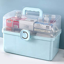 Armadi portatili di medicina di plastica della scatola 3/2 di stoccaggio della medicina blu
