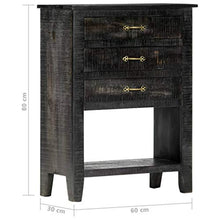 FAMIROSA Armadietto 60x30x80 cm in Legno Massello di Mango