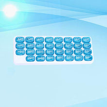 DOITOOL Contenitore per pillole da viaggio 31 griglie tipo tastiera pillola caso plastica pillola scatola pratica pillola contenitore blu