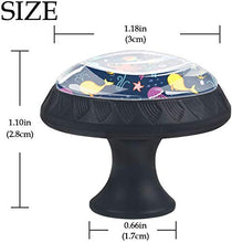 Ocean Life Jellyfish Octopus Seaweed Navy Pomelli per Porta Set di 4 Pomelli per Mobili Manopole per Cassetti Cucina Armadio Vetro
