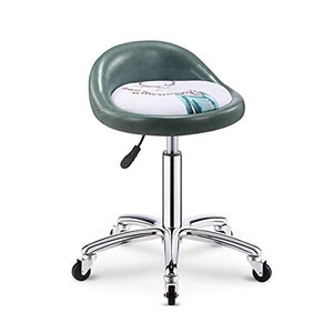 AGGF Sgabello da Bar Rolling Stool, Sgabello da Ufficio Girevole Regolabile con Ruote per casa, Spa, Salone, Bellezza, Negozio, Massaggi (2 Colori) (Colore: B)