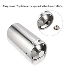 Rockyin 4L Mini in Acciaio Inox Beer Barrel con Coperchio a Spirale di Copertura pratici Accessori for la casa Home Hotel