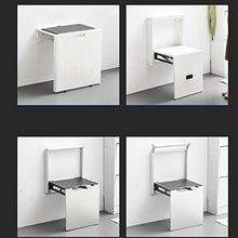 KKYY Sgabello Pieghevole a Parete, Lega di Alluminio Sedile for Doccia Sgabello for Scarpe Bagno Antiscivolo Regolabile in Altezza Elevata capacità Portante Muto Rallenta Porta Casa di Cura