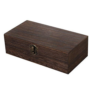 Scatola portaoggetti in legno, grande scatola in legno con coperchio e serratura dorati, contenitore per gioielli salvaspazio per gioielli, artigianato, regalo per la casa