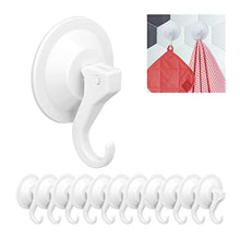Relaxdays Ganci a Ventosa Forte, Set da 12 Appendi Accappatoi, 2 kg di Carico Ognuno, Appendi Accappatoio XL, Bianco