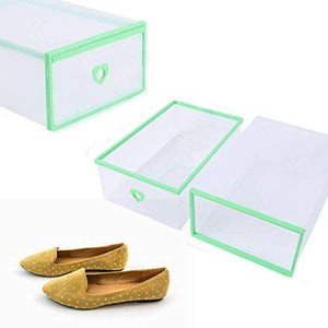 TFCFL 20 scatole di cartone per scarpe pieghevoli, valigetta trasparente