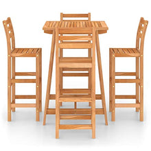 FAMIROSA Set da Bar da Giardino 5 pz in Legno Massello di Acacia-7849