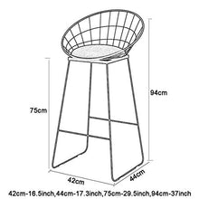 GYPPG Sgabelli Bar, Altezza del bancone, Sedia Bar Moderna per la Cucina, Sala Pranzo, Sgabello Bar con Schienale e poggiapiedi, Rivestimento in Velluto, Gambe in Metallo, Altezza del se