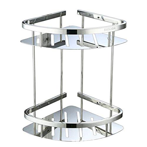 dongzhifeng Mensole da Bagno Acciaio Inossidabile Anti-ruggine Scaffale a Parete Appendiabiti a Muro Bagno Bagno Doccia Sapone Porta Spugna Supporto angolare