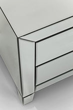 Kare Luxury Comò con 2 Cassetti, Bianco (Argento), 50 x 49 x 41 cm
