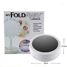 FAPROL Specchio per Trucco Pieghevole Specchio per Trucco Piccolo con Luci con Interruttore A Sfioramento Regalo per Ragazza Specchio per Vanità Presa USB in Uso
