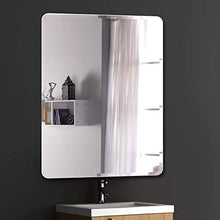 AYJS Specchio da Bagno, Specchio per Il Trucco Autoadesivo A Parete, Semplice, Elegante, Anticorrosione, Nessuna Deformazione, Design Smussato Arrotondato, Liscio E Non Deformabile