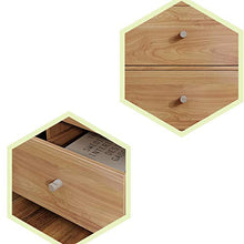 XiuHUa Comodino Comodino Semplice Comodino con Doppio cassetto Comodino Semplice Comodino per Camera da Letto Armadio per ripostiglio Colore del Legno Mobili da Camera da Letto