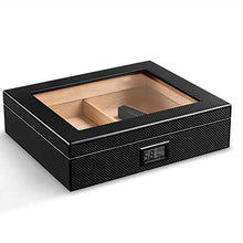Humidars Cigar Humidor - Portable Spagna Cedar portasigari di legno di viaggio Cigar Humidor Set con umidificatore amp igrometro in fibra di carbonio Storage Box mantenerlo fresco .Scatola di immagazz