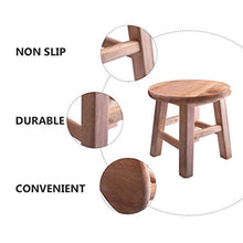VICASKY Di Legno Sgabello Passo Piccolo Basso Piede Sgabello di bambù Rotondo Sgabello Rustico Mobili per La Casa per Il Bagno Doccia Bancone della Cucina (in Legno di Colore)