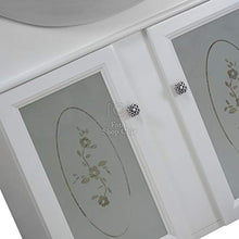 Shop Chic Arredo bagno bianco stile contemporaneo con lavabo 65 cm e specchio liberty