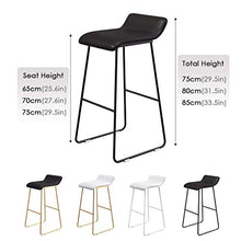 XHCP Mobili per Soggiorno Sgabelli Sgabelli da Bar Neri Sgabelli da Bar Moderni e contemporanei Senza braccioli con Gambe in Metallo Sedile in plastica Sedia da Pub/bistrot/Cucina /