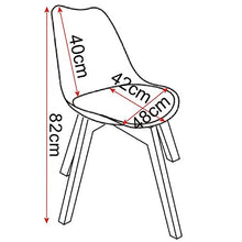 N/A Un Set di 2 sedie da Pranzo in Stile Nordico in Stile Medievale, sedie in Legno di faggio dal Design retrò, Adatte per Cucina, Sala da Pranzo (Rossa)