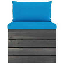 FAMIROSA Set Divani da Giardino su Pallet 6 pz con Cuscini Massello Pino-1891