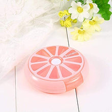 Oumefar Portapillole Rosa Chiaro Mini Contenitore per Pillole Contenitore per medicinali Facile da trasportare Contenitore per medicinali per vitamine con Motivo a Limone