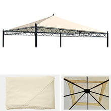 Mendler Telo di Ricambio Copertura Tetto per Gazebo Cadice Poliestere 4x4m Avorio