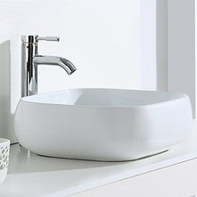 Eridanus Serie Kengo, Lavabo di Ceramica Bianco Lusso Lavandino Lavello Lavamano Lavabo da Appoggio Rettangolare Quadrato Bacinella Lavandino Lavello per Bagno Casa Bidet Lavabo