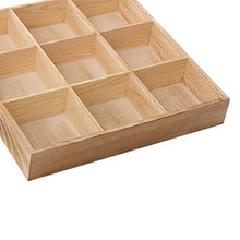 #N/A/a Organizzatore del Cassetto del Vassoio di Immagazzinaggio della Scrivania della Scatola di Legno Solido per I Cosmetici dei Gioielli - 10x10x4.7 Centimetri 9 Griglie