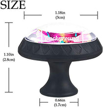 Foglie tropicali colorate Pomelli per Porta Set di 4 Pomelli per Mobili Manopole per Cassetti Cucina Armadio Vetro