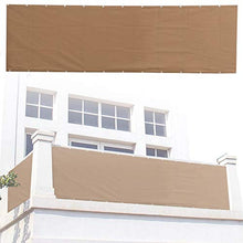 Frangivista Balcone Marrone, Telo Balcone Frangivista, Telo Frangivento Telo di Protezione per Balconi Schermo Privacy Resistente Ai Raggi UV Poliestere con Occhielli,0.5 * 3m