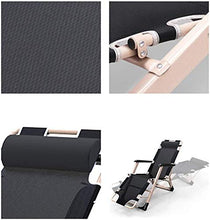 YEXINTMF Sdraio Imbottito gravità Zero Lounge Chair Patio Pieghevole, Pausa Pranzo Esterna Portatile Singolo Siesta Bed Teslin 3D Cotone