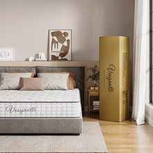Vesgantti Materasso una Piazza e Mezza 140x200x24, 7 zone in Memory Foam, Molle Insacchettate Individuali, con stampa e cinturino per cucire, Confortevole e Traspirante, Rigidità Media, Sottovuoto