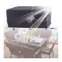YJFENG Copertura Mobili Giardino, Extra Grande Set di Mobili per Esterni, Copritavolo Rettangolare 600x300D, A Prova di Polvere Solare, Personalizzabile (Color : Black, Size : 180x120x120cm)