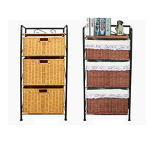 TXXM fabbricazione Cassettiera Cucitura armadio cassetto di stoccaggio slot armadio bagno cucina rack di stoccaggio (Colore: Marrone, Dimensioni: A)