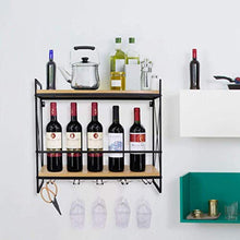 Porta Bicchiere Da Vino A Parete, Porta Calice, Porta Vino Retrò In Ferro Battuto, Porta Bicchiere A Gamba Lunga, Porta Vino Sospeso-Nero A_60 * 20 * 53 Cm