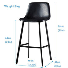Sgabello Da Bar Ristorazione Bar Stool Schienale alto moderna Sgabelli colazione cucina Bancone presiede i piedini in metallo for bar, pub, cucina domestica e Ristoranti Max.carico 200kg