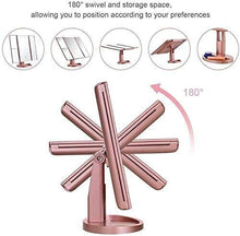 Specchio per Il Trucco LED Illuminato Make Up Specchio, Specchio da Toilette con luci Illuminato, Alimentato Via USB in Oro Rosa 1X, 2X, 3X Schermo 10X Magnnifiction Touch