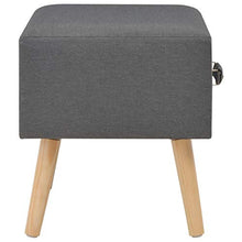 Comodino, Comodini da notte, Comodino con 1 Cassetto Contenitore Organizzatore da Letto Tavolino da Salotto in Tessuto, tavolino d'appoggio, Grigio Scuro, 40x35x40 cm