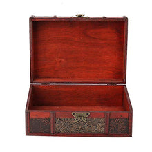 Oumefar Custodia in Legno Scatola in Legno Custodia per Gioielli Custodia per Decorazioni di Nozze(Lotus with Lock)