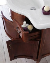Bagno Italia Mobile da Bagno Arte povera 110 cm arredo Fatto a Mano mobili in Noce massello I