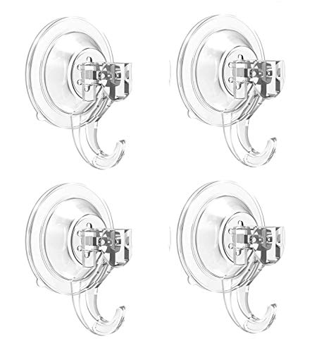 Gancio a ventosa, set di 4 ganci da parete con ventose, porta asciugamani per parete e porta di cucina, bagno, camera da letto