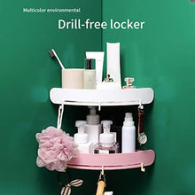 FQYYDD Treppiede da Bagno Treppiede Perforato Mensola da Bagno Porta Cartuccia Gancio per Cinghia. Rosa