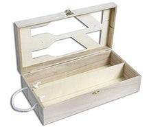 Vetrineinrete® Cassetta portabottiglie in Legno A 2 posti Scomparti Personalizzabile Scatola per Bottiglie di Vino Champagne per decoupage 93099 X64